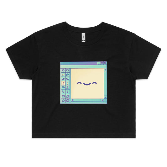 Don't go Breaking my Art - Women's Crop Tee- Cool Graphic T-Shirts- Retro T-Shirts - Nostalgia Threads