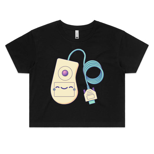 Ball of the Wild - Women's Crop Tee- Cool Graphic T-Shirts- Retro T-Shirts - Nostalgia Threads