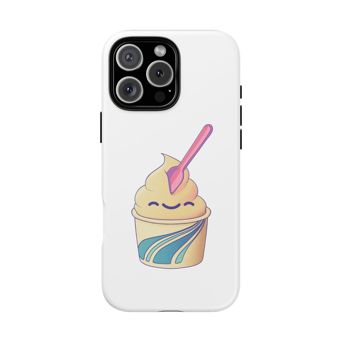 Cute Ice Cream Phone Case, Soft Serve Cup Cover, Fun Gift for Ice Cream Lovers, Summer Vibe Accessory, Adorable Cell Phone Protection