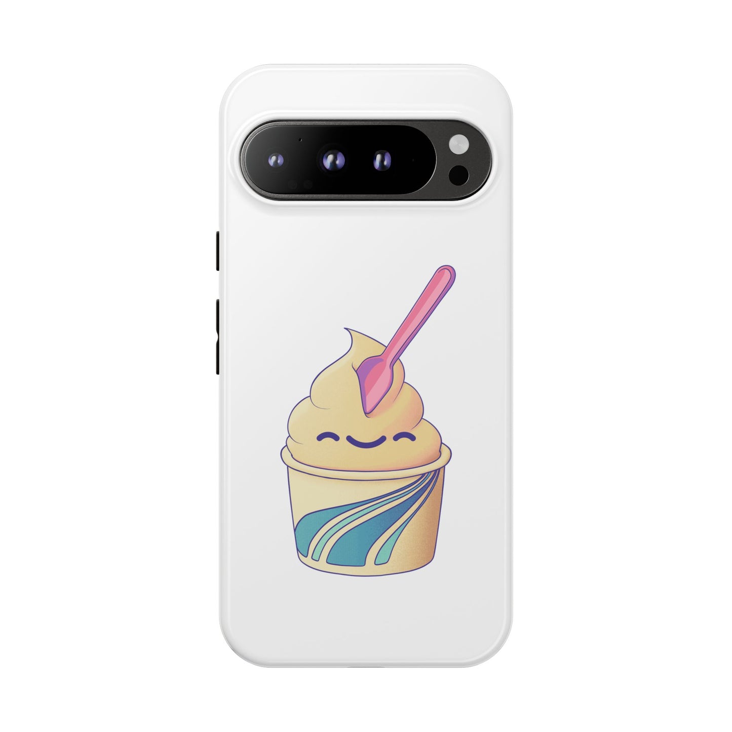 Cute Ice Cream Phone Case, Soft Serve Cup Cover, Fun Gift for Ice Cream Lovers, Summer Vibe Accessory, Adorable Cell Phone Protection