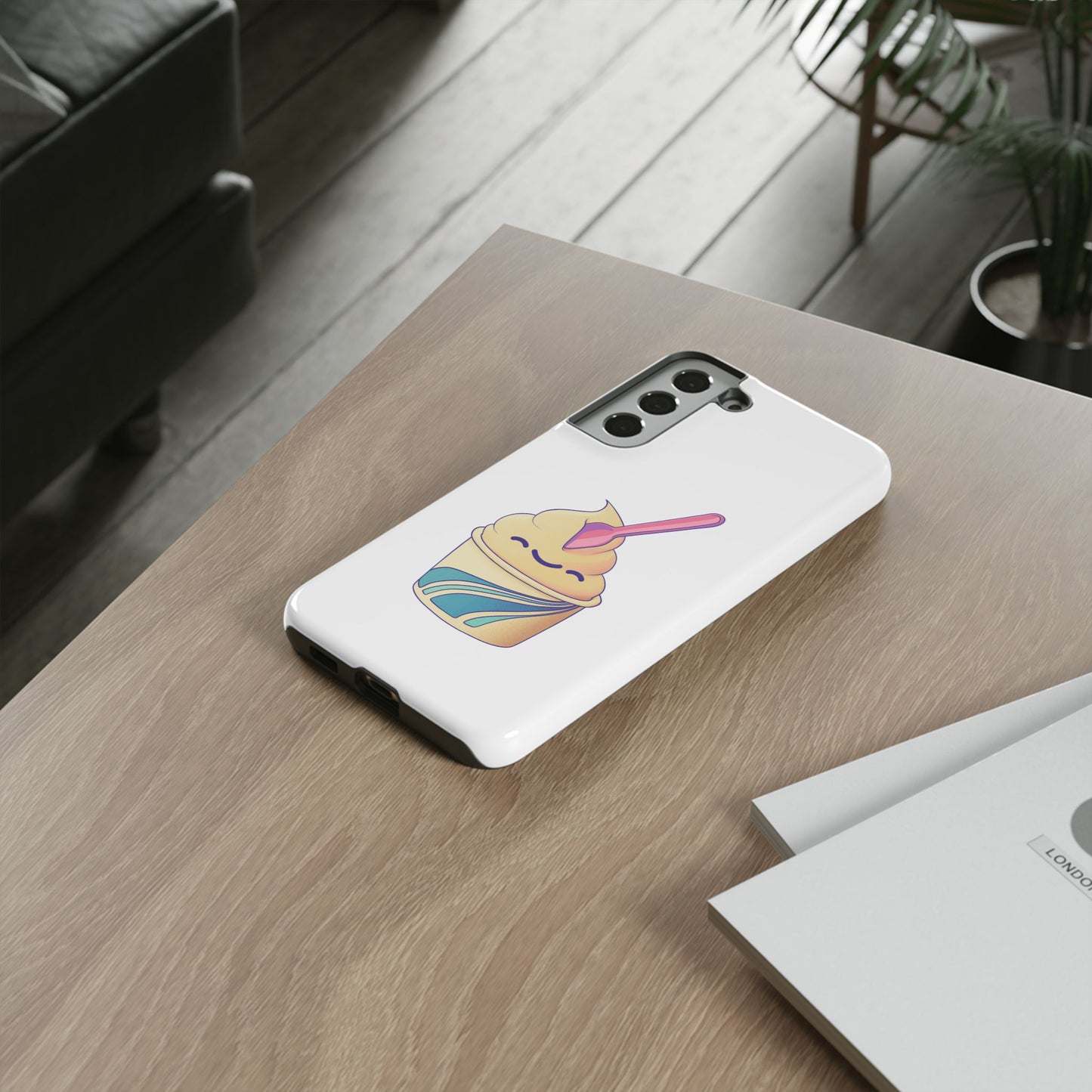 Cute Ice Cream Phone Case, Soft Serve Cup Cover, Fun Gift for Ice Cream Lovers, Summer Vibe Accessory, Adorable Cell Phone Protection