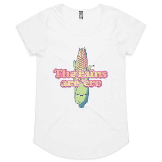Calm before the Corn - Women's Scoop Tee- Cool Graphic T-Shirts- Retro T-Shirts - Nostalgia Threads