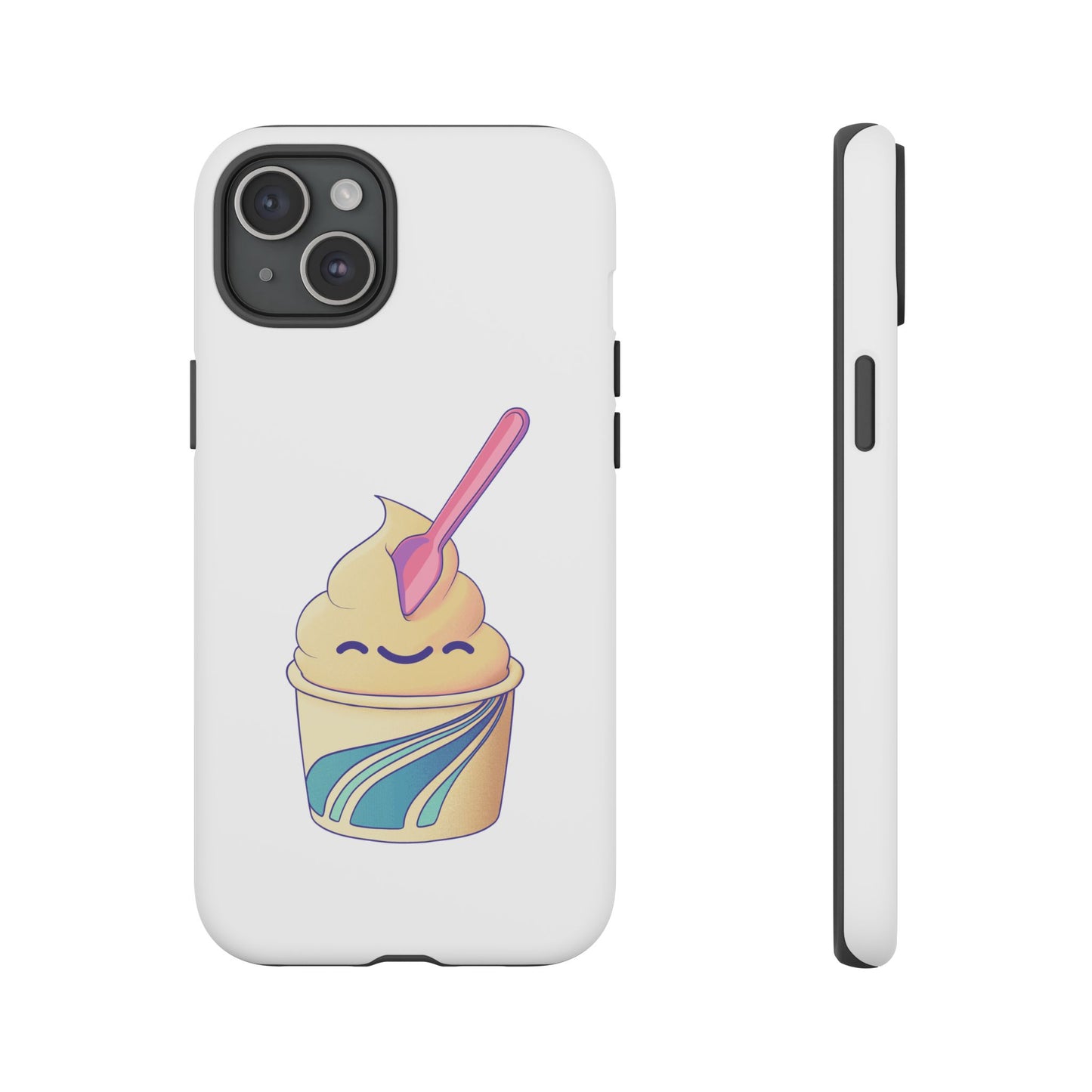 Cute Ice Cream Phone Case, Soft Serve Cup Cover, Fun Gift for Ice Cream Lovers, Summer Vibe Accessory, Adorable Cell Phone Protection