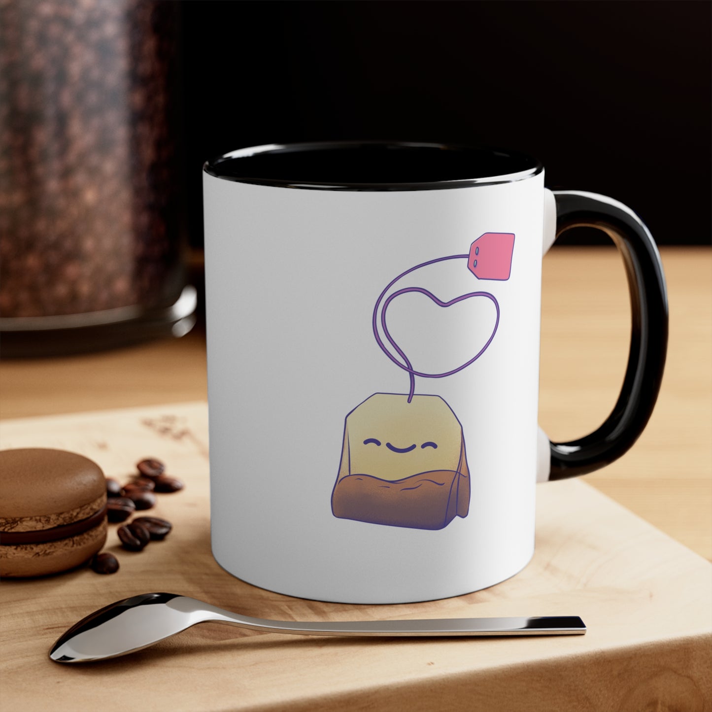 Tea Mug - Colourful Accent 'Footloose & Fancy Tea'