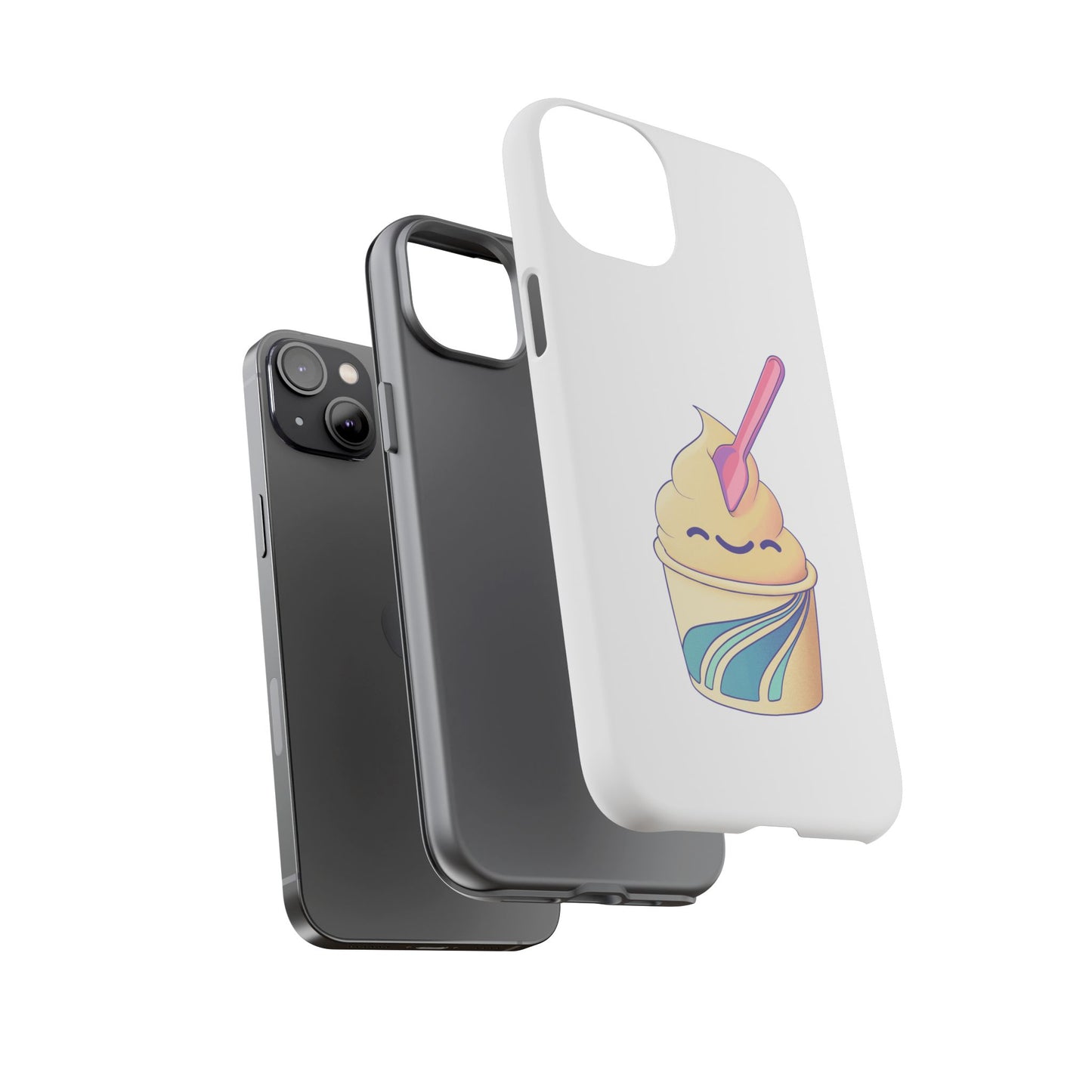 Cute Ice Cream Phone Case, Soft Serve Cup Cover, Fun Gift for Ice Cream Lovers, Summer Vibe Accessory, Adorable Cell Phone Protection