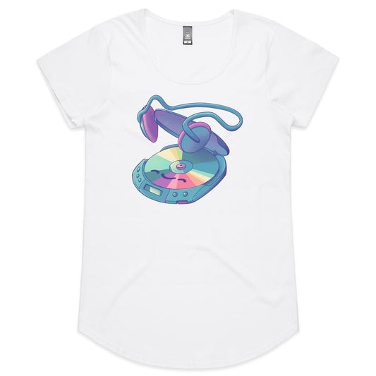 Going for a Disc Walk - Women's Scoop Tee- Cool Graphic T-Shirts- Retro T-Shirts - Nostalgia Threads