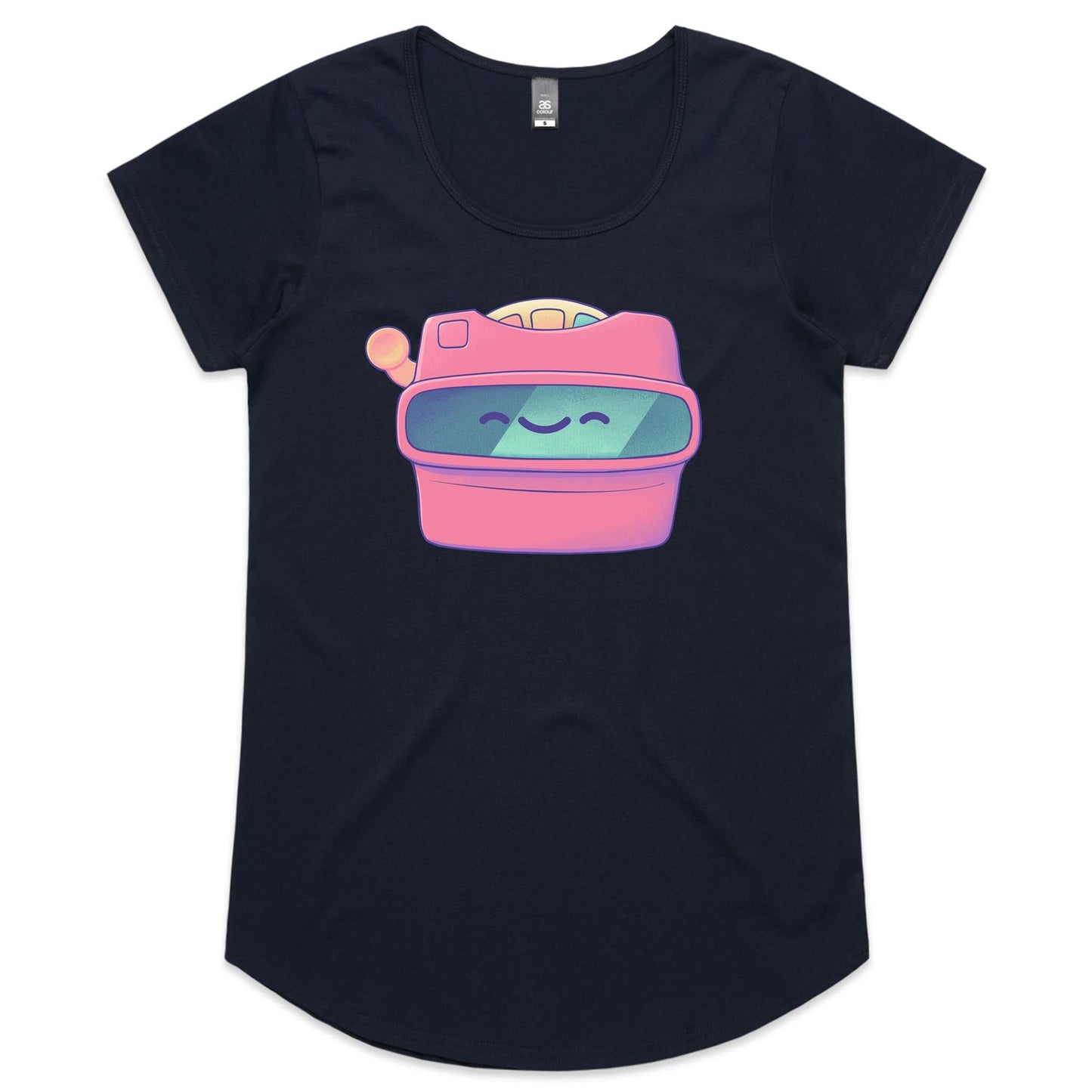 In the Click of Time - Women's Scoop Tee- Cool Graphic T-Shirts- Retro T-Shirts - Nostalgia Threads