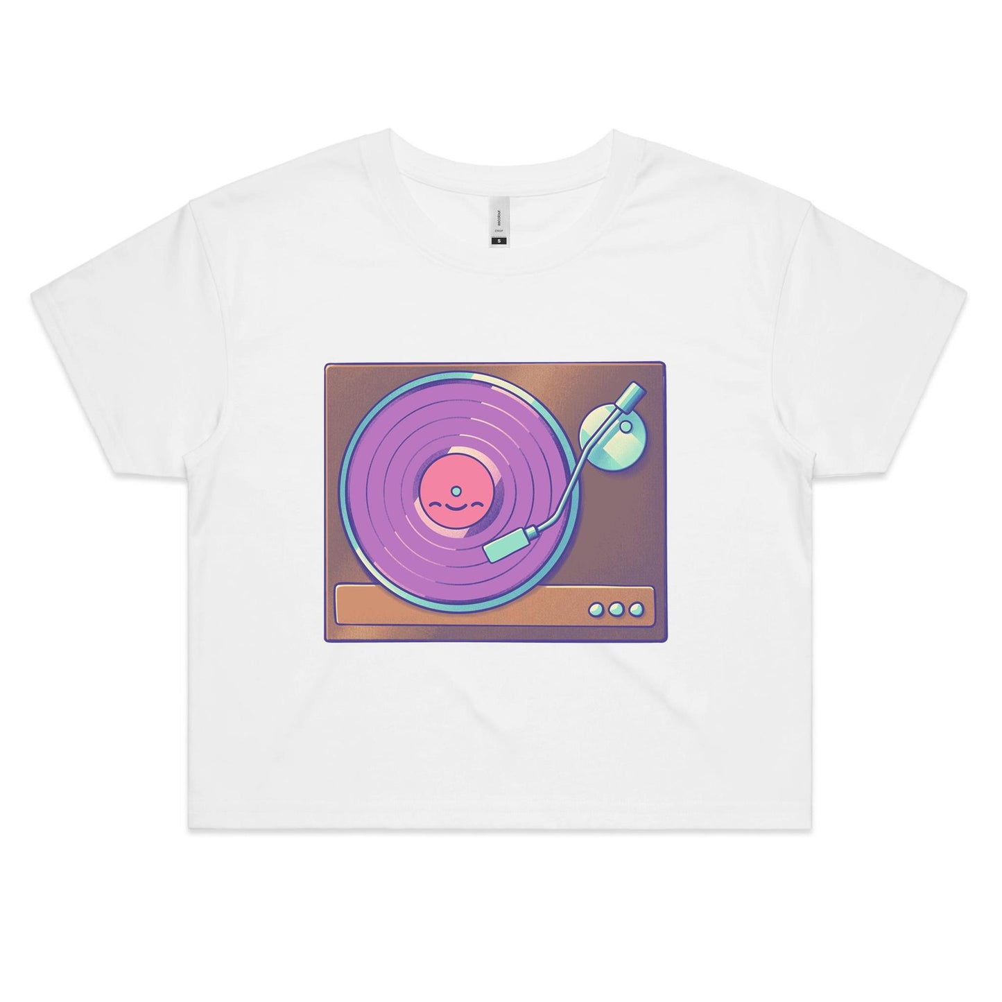Vinyl Resting Place - Women's Crop Tee