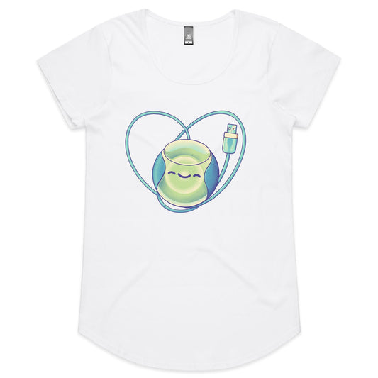 Gouda for Productivity - Women's Scoop Tee- Cool Graphic T-Shirts- Retro T-Shirts - Nostalgia Threads