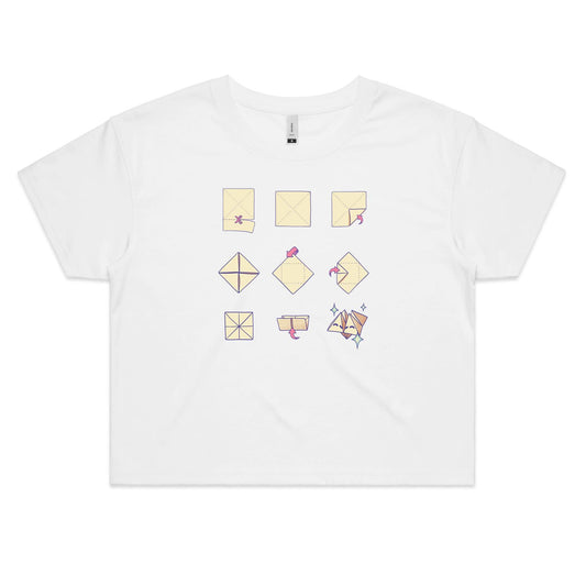 No Laughing Chatter - Women's Crop Tee- Cool Graphic T-Shirts- Retro T-Shirts - Nostalgia Threads