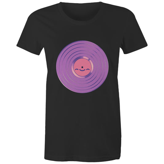 Space, the Vinyl Frontier - Women's Organic Tee- Cool Graphic T-Shirts- Retro T-Shirts - Nostalgia Threads