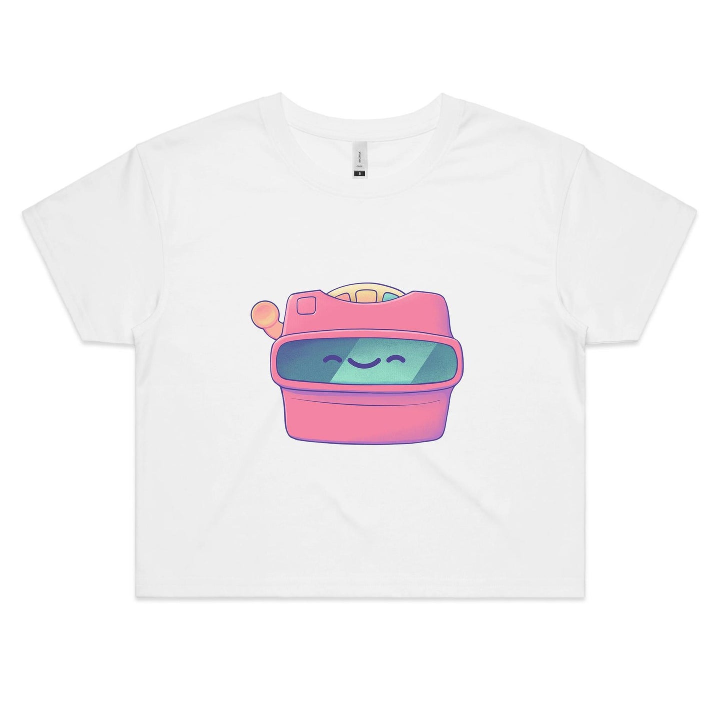 In the Click of Time - Women's Crop Tee- Cool Graphic T-Shirts- Retro T-Shirts - Nostalgia Threads