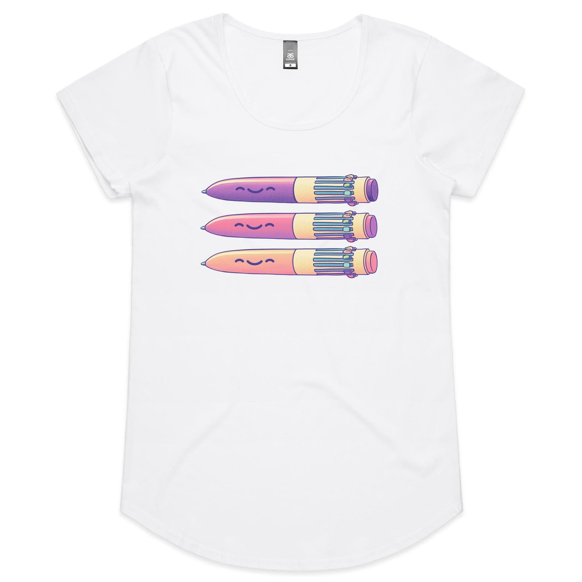Hard to Pen Down - Women's Scoop Tee- Cool Graphic T-Shirts- Retro T-Shirts - Nostalgia Threads