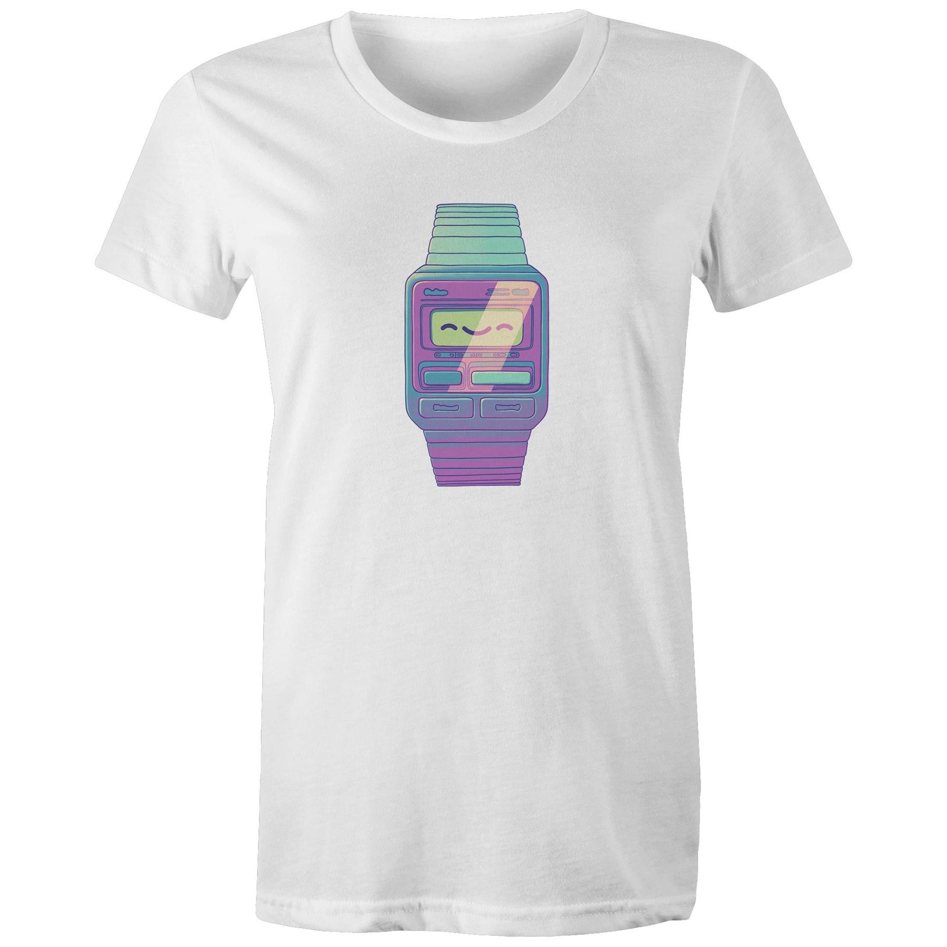 Optimus Time - Women's Tee- Cool Graphic T-Shirts- Retro T-Shirts - Nostalgia Threads