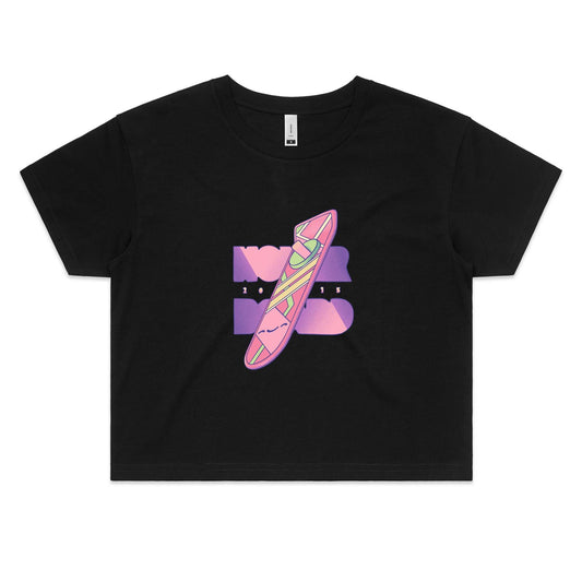Time to say McFly - Women's Crop Tee- Cool Graphic T-Shirts- Retro T-Shirts - Nostalgia Threads