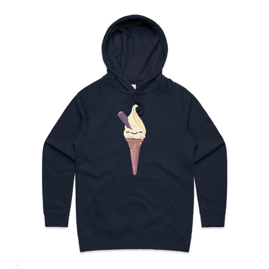 Hold the Cone - Women's Hoodie- Cool Graphic T-Shirts- Retro T-Shirts - Nostalgia Threads