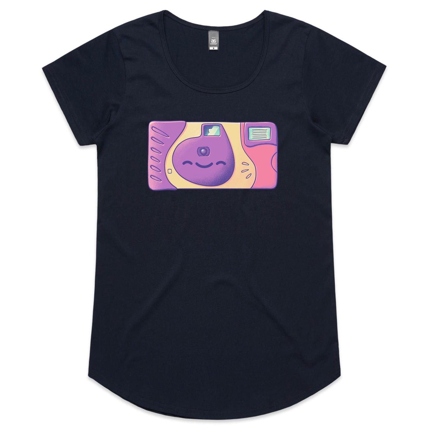 Lens with Benefits - Women's Scoop Tee- Cool Graphic T-Shirts- Retro T-Shirts - Nostalgia Threads