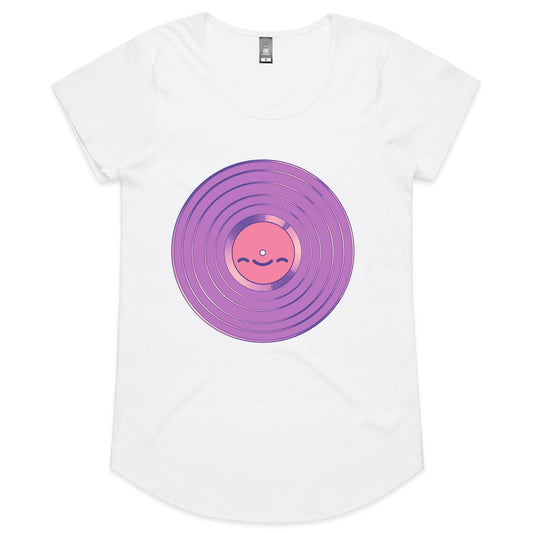 Space, the Vinyl Frontier - Women's Scoop Tee- Cool Graphic T-Shirts- Retro T-Shirts - Nostalgia Threads