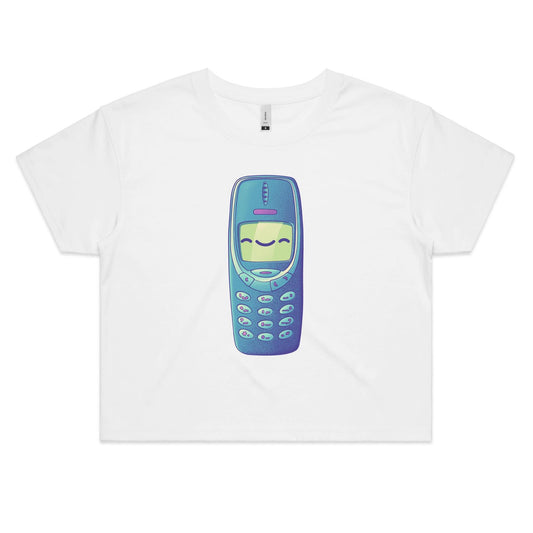Every Brick in the Book - Women's Crop Tee- Cool Graphic T-Shirts- Retro T-Shirts - Nostalgia Threads