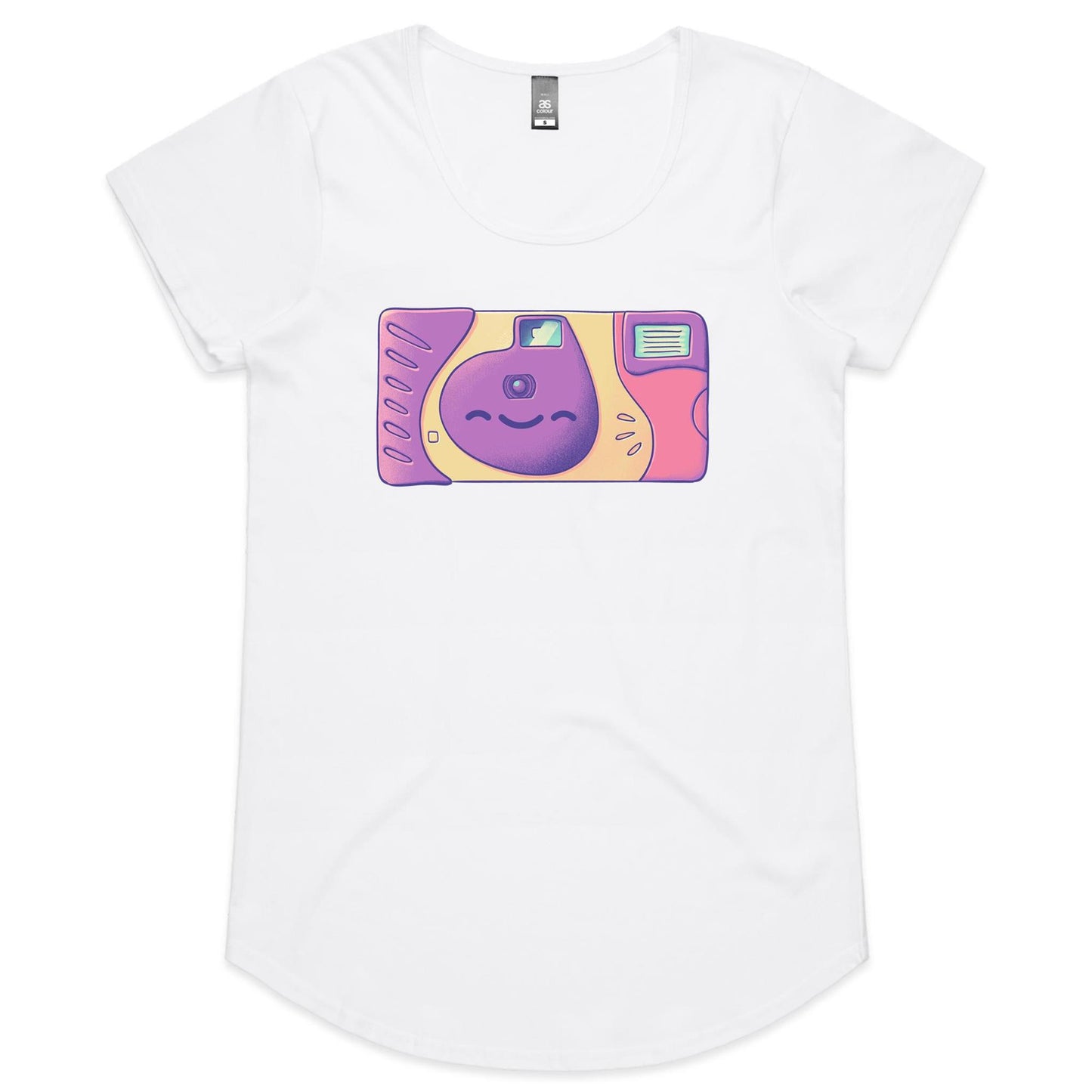 Lens with Benefits - Women's Scoop Tee- Cool Graphic T-Shirts- Retro T-Shirts - Nostalgia Threads