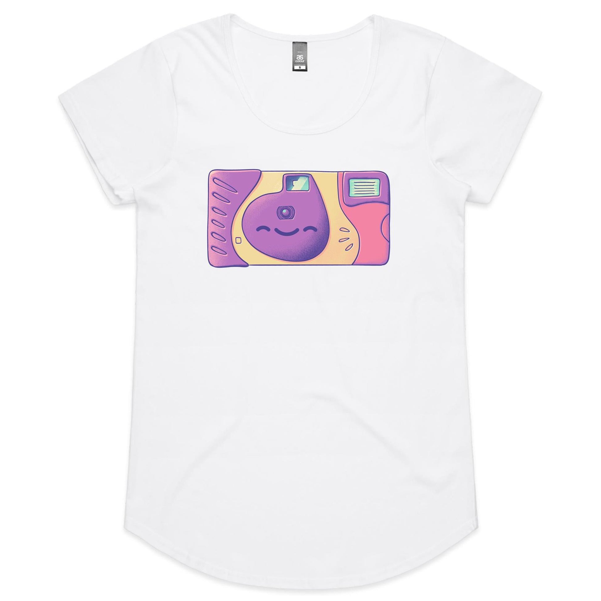 Lens with Benefits - Women's Scoop Tee- Cool Graphic T-Shirts- Retro T-Shirts - Nostalgia Threads