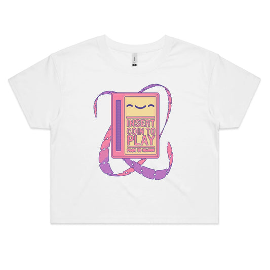A Rose by Any Other Game - Women's Crop Tee- Cool Graphic T-Shirts- Retro T-Shirts - Nostalgia Threads