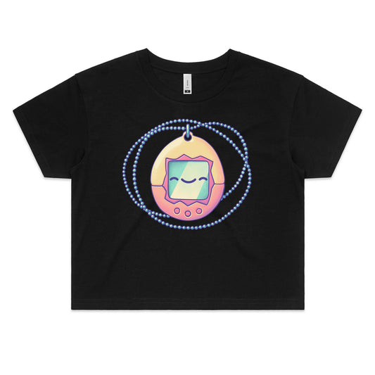 Paws for Attention - Women's Crop Tee- Cool Graphic T-Shirts- Retro T-Shirts - Nostalgia Threads
