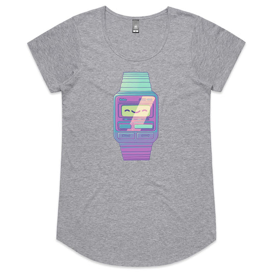 Optimus Time - Women's Scoop Tee- Cool Graphic T-Shirts- Retro T-Shirts - Nostalgia Threads