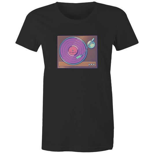 Vinyl Resting Place - Women's Organic Tee- Cool Graphic T-Shirts- Retro T-Shirts - Nostalgia Threads