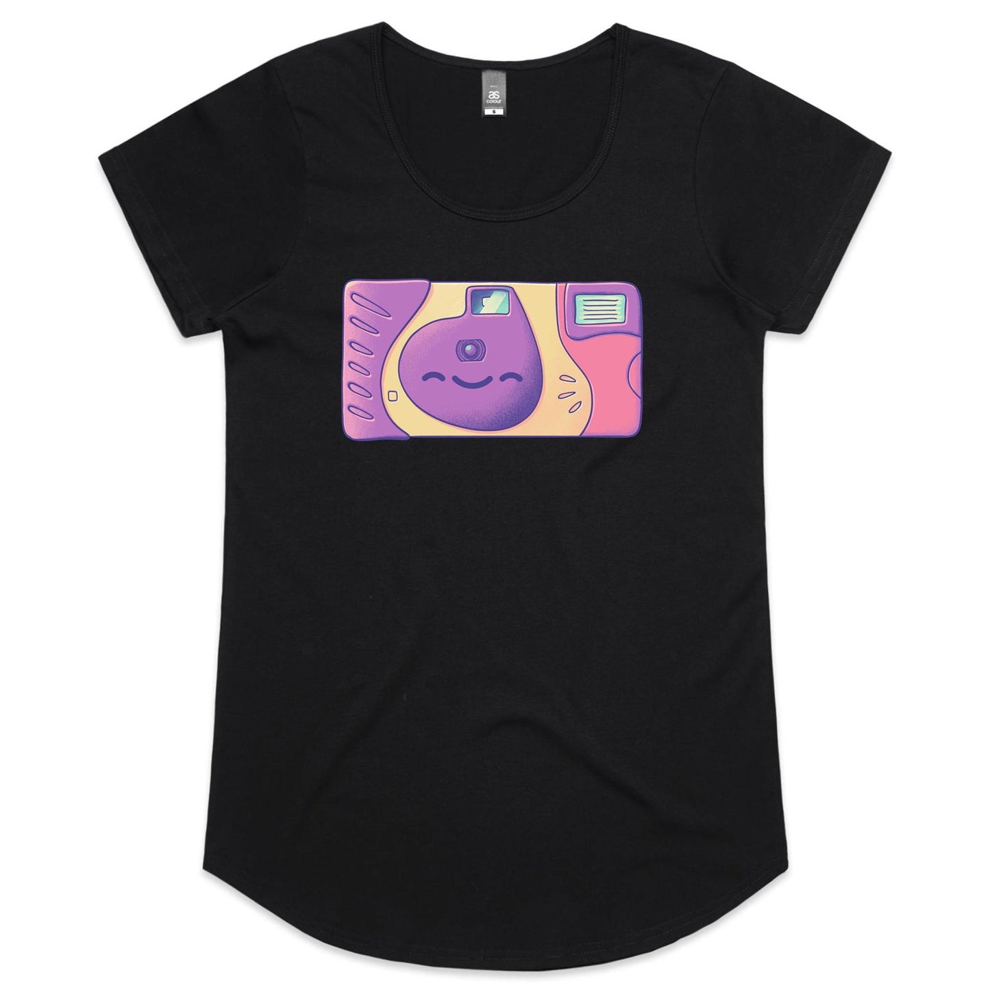 Lens with Benefits - Women's Scoop Tee- Cool Graphic T-Shirts- Retro T-Shirts - Nostalgia Threads