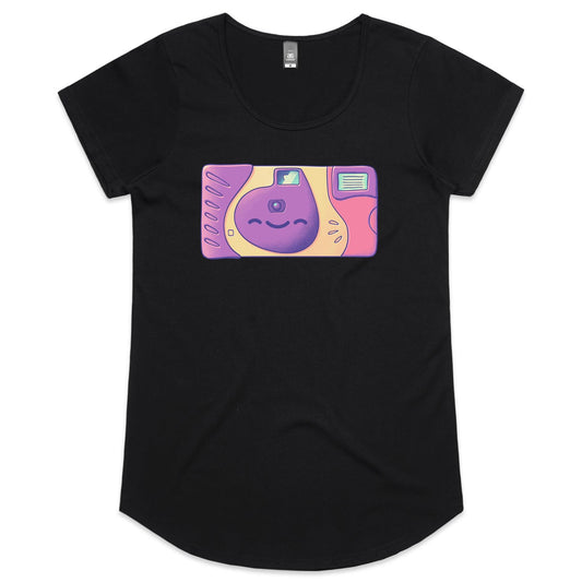 Lens with Benefits - Women's Scoop Tee- Cool Graphic T-Shirts- Retro T-Shirts - Nostalgia Threads