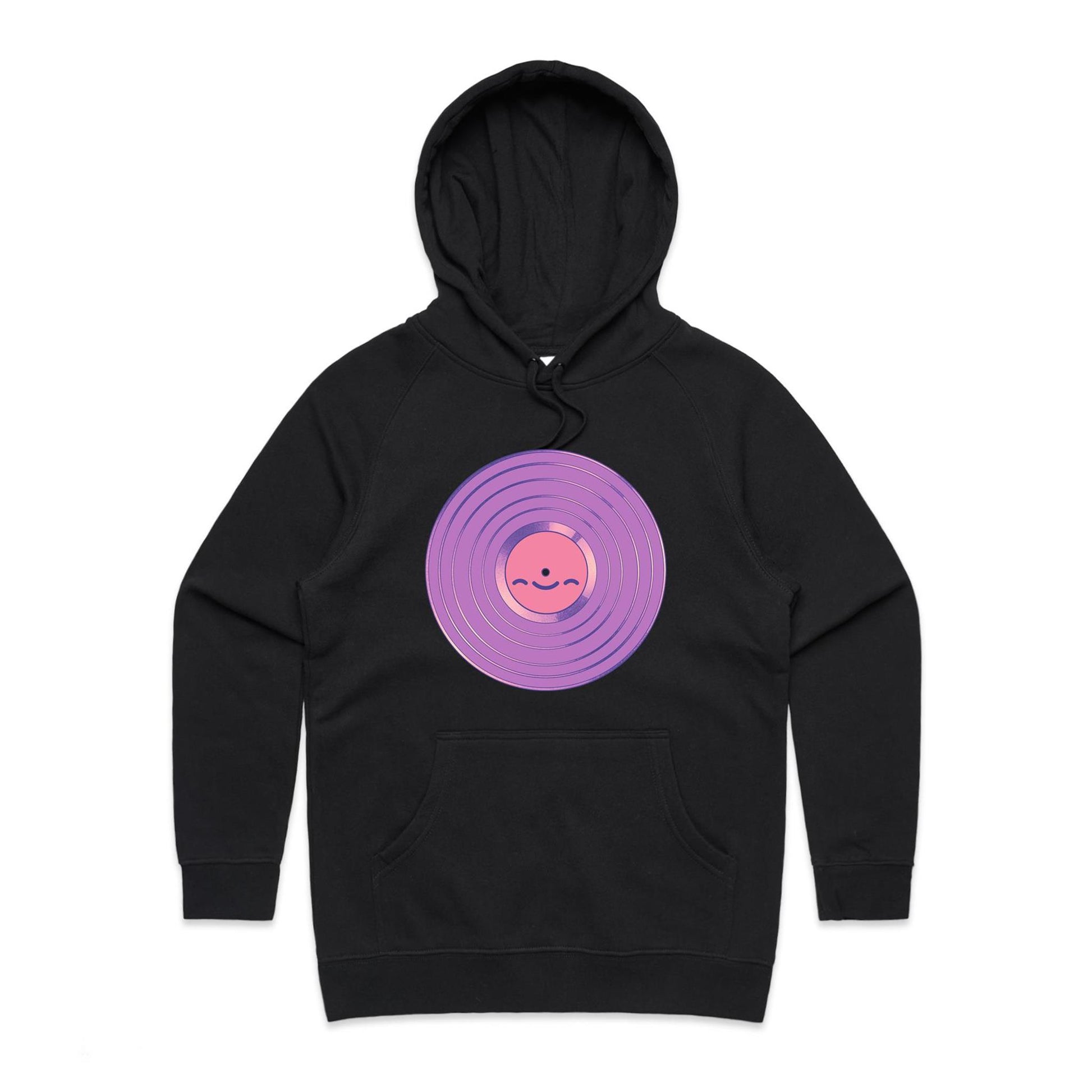 Space, the Vinyl Frontier - Women's Hoodie- Cool Graphic T-Shirts- Retro T-Shirts - Nostalgia Threads