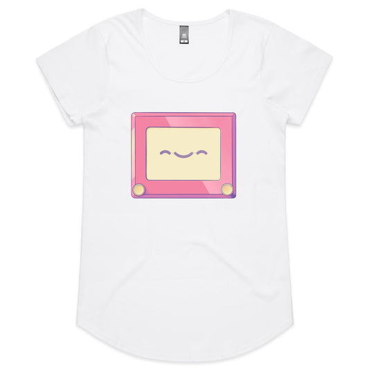 The Home Sketch - Women's Scoop Tee- Cool Graphic T-Shirts- Retro T-Shirts - Nostalgia Threads