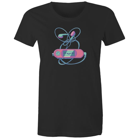 Mp3 & Easy - Women's Organic Tee- Cool Graphic T-Shirts- Retro T-Shirts - Nostalgia Threads