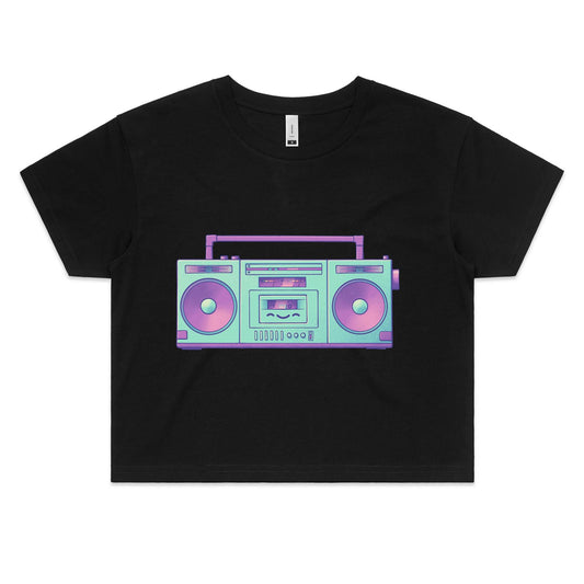 Orlando Boom - Women's Crop Tee- Cool Graphic T-Shirts- Retro T-Shirts - Nostalgia Threads