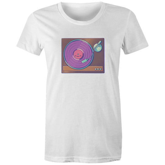 Vinyl Resting Place - Women's Organic Tee- Cool Graphic T-Shirts- Retro T-Shirts - Nostalgia Threads
