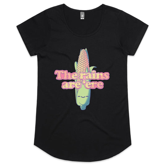 Calm before the Corn - Women's Scoop Tee- Cool Graphic T-Shirts- Retro T-Shirts - Nostalgia Threads