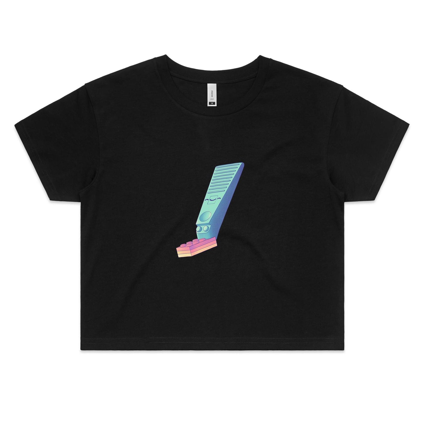 Easy Brickings - Women's Crop Tee- Cool Graphic T-Shirts- Retro T-Shirts - Nostalgia Threads