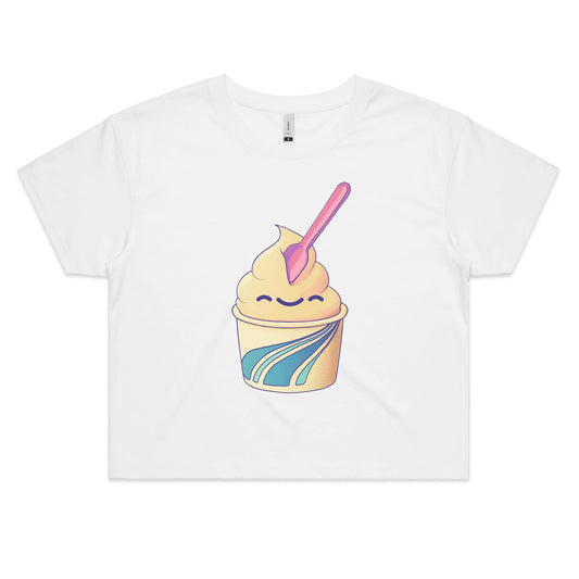 The Swirl Next Door - Women's Crop Tee- Cool Graphic T-Shirts- Retro T-Shirts - Nostalgia Threads