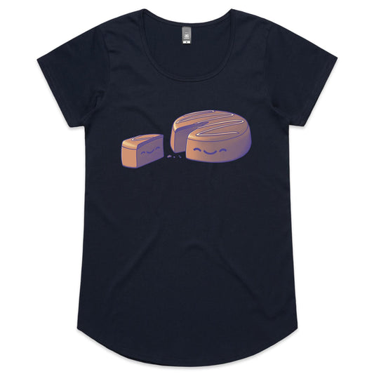 For Old Times' Cake - Women's Scoop Tee- Cool Graphic T-Shirts- Retro T-Shirts - Nostalgia Threads