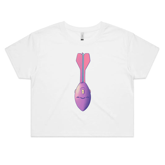 Throw Out on a Limb - Women's Crop Tee- Cool Graphic T-Shirts- Retro T-Shirts - Nostalgia Threads