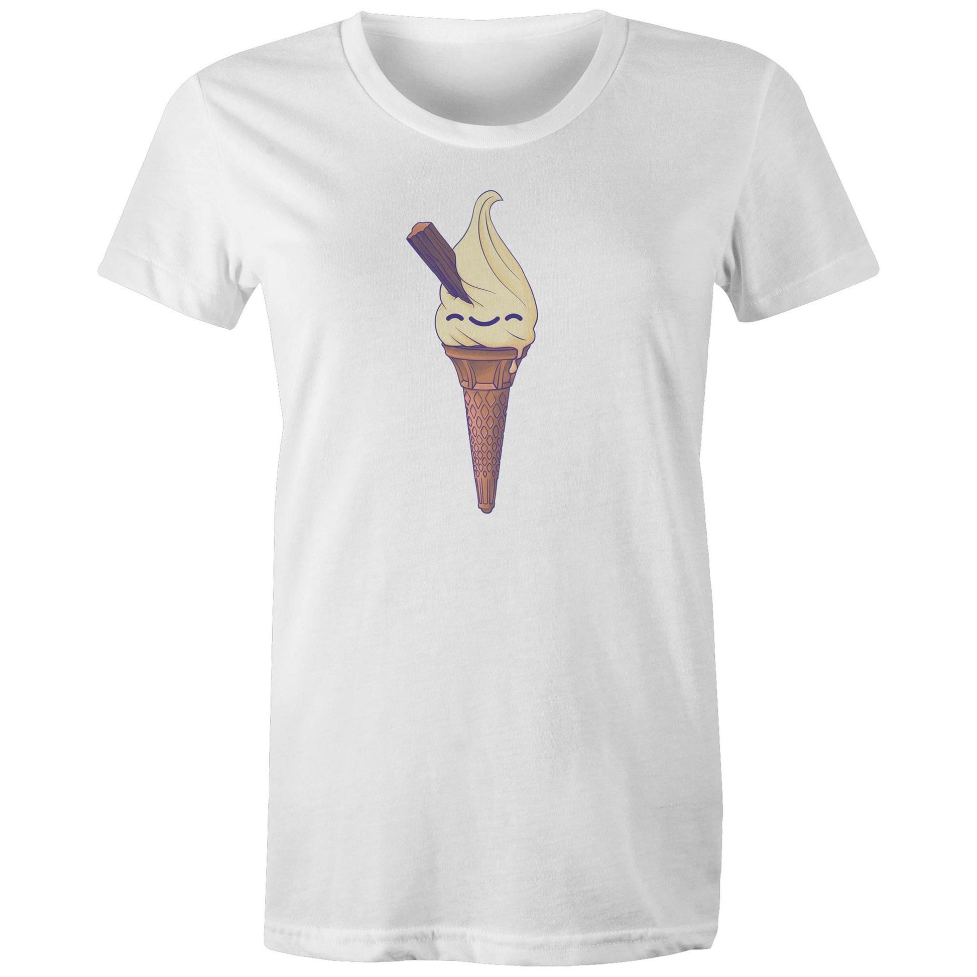 Hold The Cone - Women's Organic Tee- Cool Graphic T-Shirts- Retro T-Shirts - Nostalgia Threads
