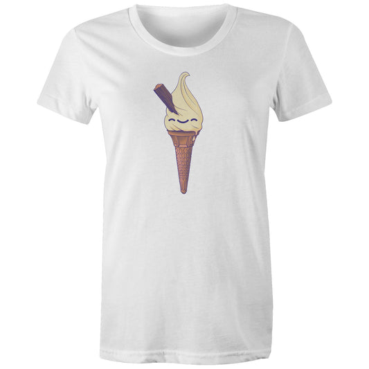 Hold The Cone - Women's Organic Tee- Cool Graphic T-Shirts- Retro T-Shirts - Nostalgia Threads