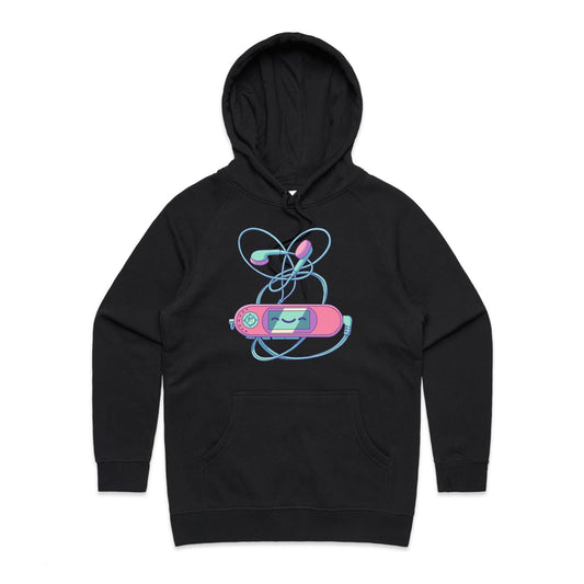 Mp3 & Easy - Women's Hoodie- Cool Graphic T-Shirts- Retro T-Shirts - Nostalgia Threads