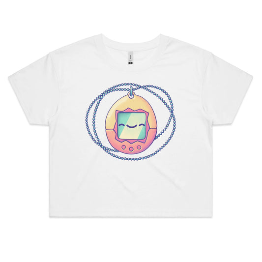 Paws for Attention - Women's Crop Tee- Cool Graphic T-Shirts- Retro T-Shirts - Nostalgia Threads