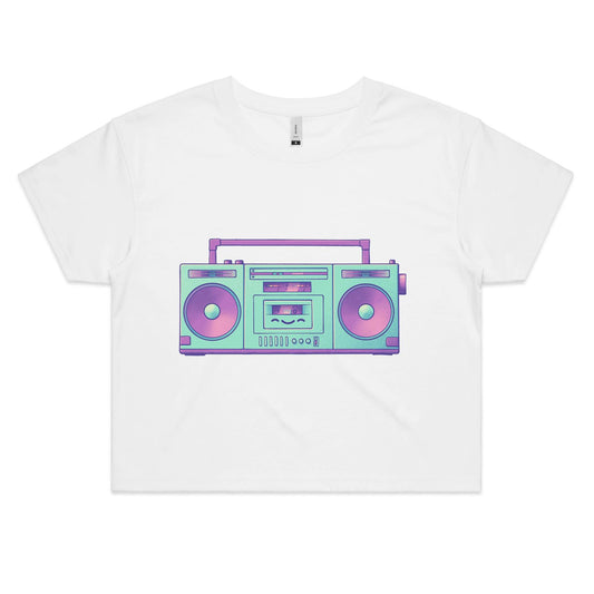 Orlando Boom - Women's Crop Tee- Cool Graphic T-Shirts- Retro T-Shirts - Nostalgia Threads