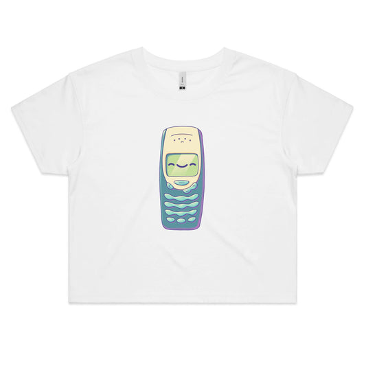 A Hard Cell - Women's Crop Tee- Cool Graphic T-Shirts- Retro T-Shirts - Nostalgia Threads