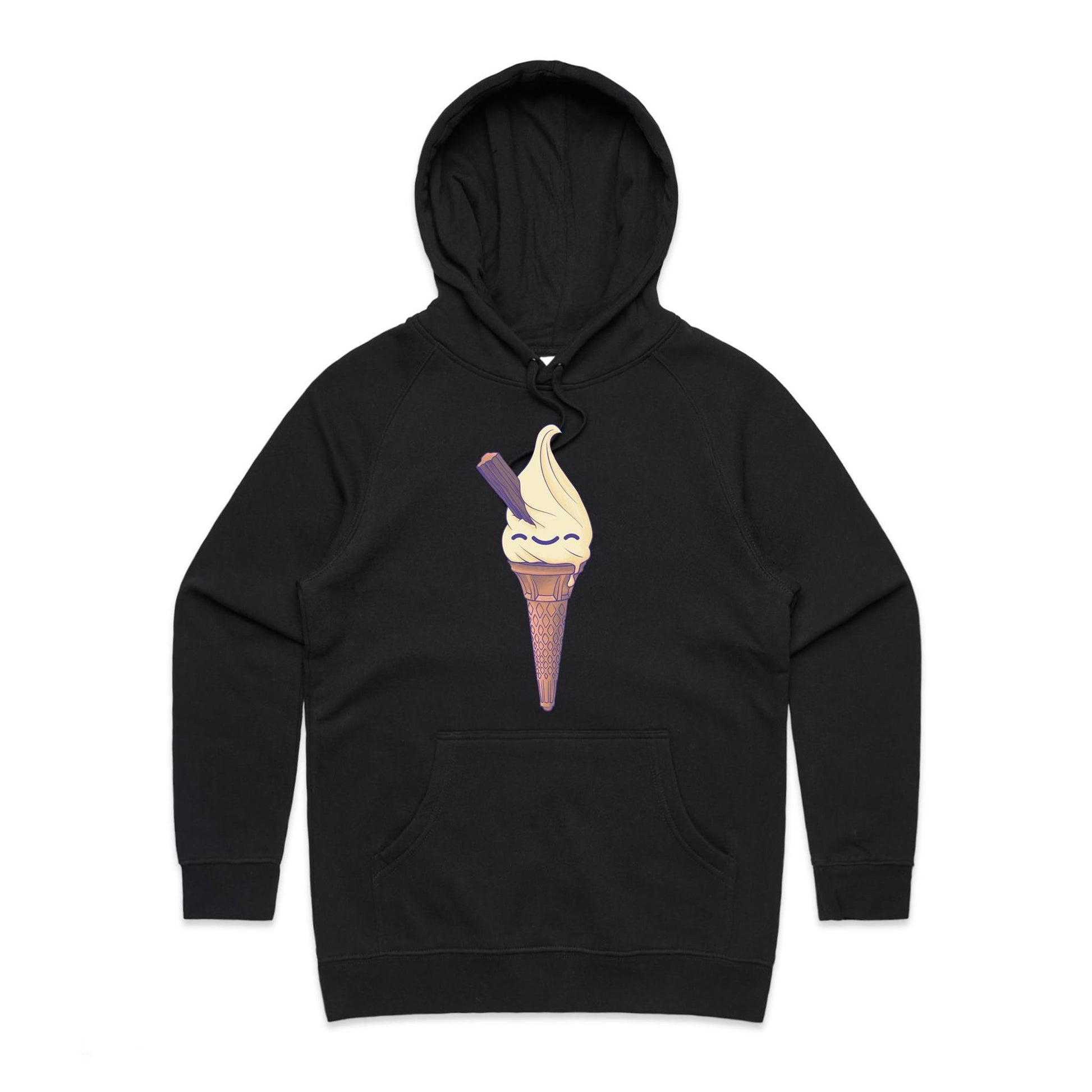Hold the Cone - Women's Hoodie- Cool Graphic T-Shirts- Retro T-Shirts - Nostalgia Threads