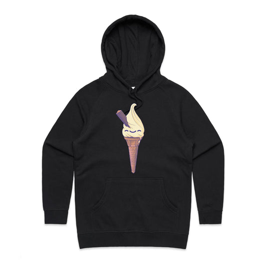 Hold the Cone - Women's Hoodie- Cool Graphic T-Shirts- Retro T-Shirts - Nostalgia Threads