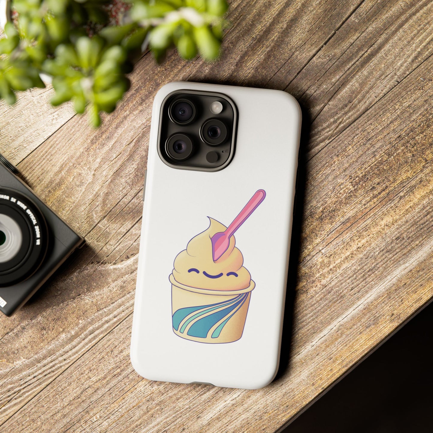 Cute Ice Cream Phone Case, Soft Serve Cup Cover, Fun Gift for Ice Cream Lovers, Summer Vibe Accessory, Adorable Cell Phone Protection
